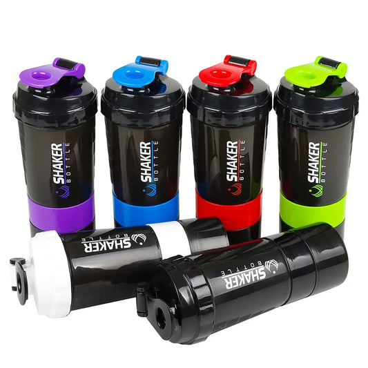 3 Layers Protein Shaker Bottle