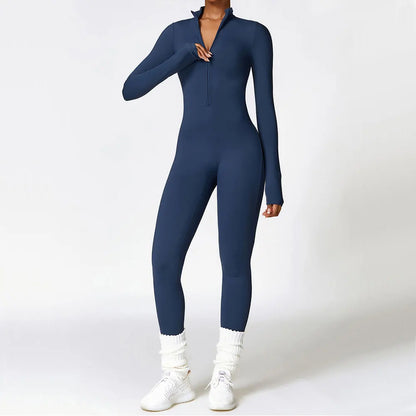 Zipper Yoga One-piece Jumpsuit