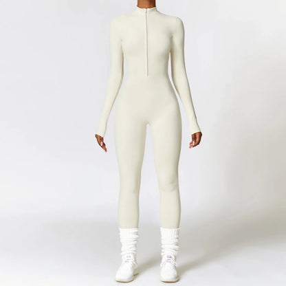 Zipper Yoga One-piece Jumpsuit