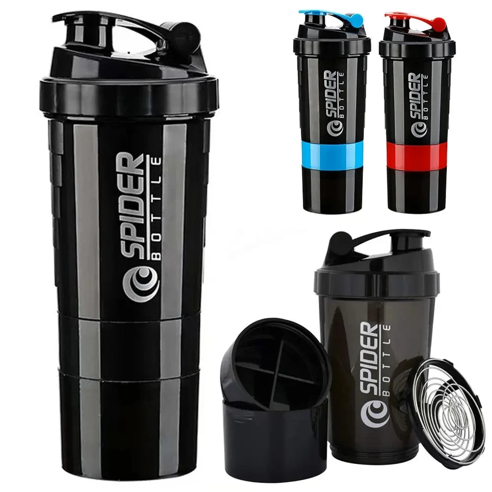 3 Layers Protein Shaker Bottle